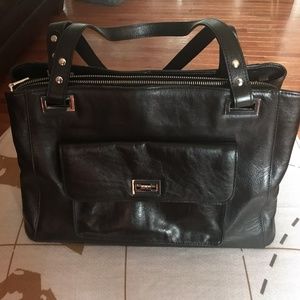 Black leather bag from Wilsons Leather